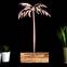 Objet décoratif à poser Approbatio cocotier palmier 35cm Métal Bronze Socle Bois