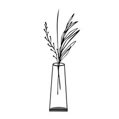 Oggetto decorativo da mettere Jagal L19xH50cm Pianta in vaso di palma selvatica in metallo nero