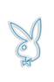 Lucendi Wandpaneel L19,5xH30cm "Logo Playboy" Neonblau