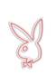 Wandpaneel Lucendi L19,5xH30cm Logo Playboy Neon Pink