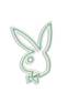 LED decoración conejo Lucendi 19,5 x 30 cm Neón plástico flexible PVC Verde