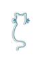 Decoración LED gato Lucendi 20,5 x 46,5 cm Neón plástico flexible PVC Azul