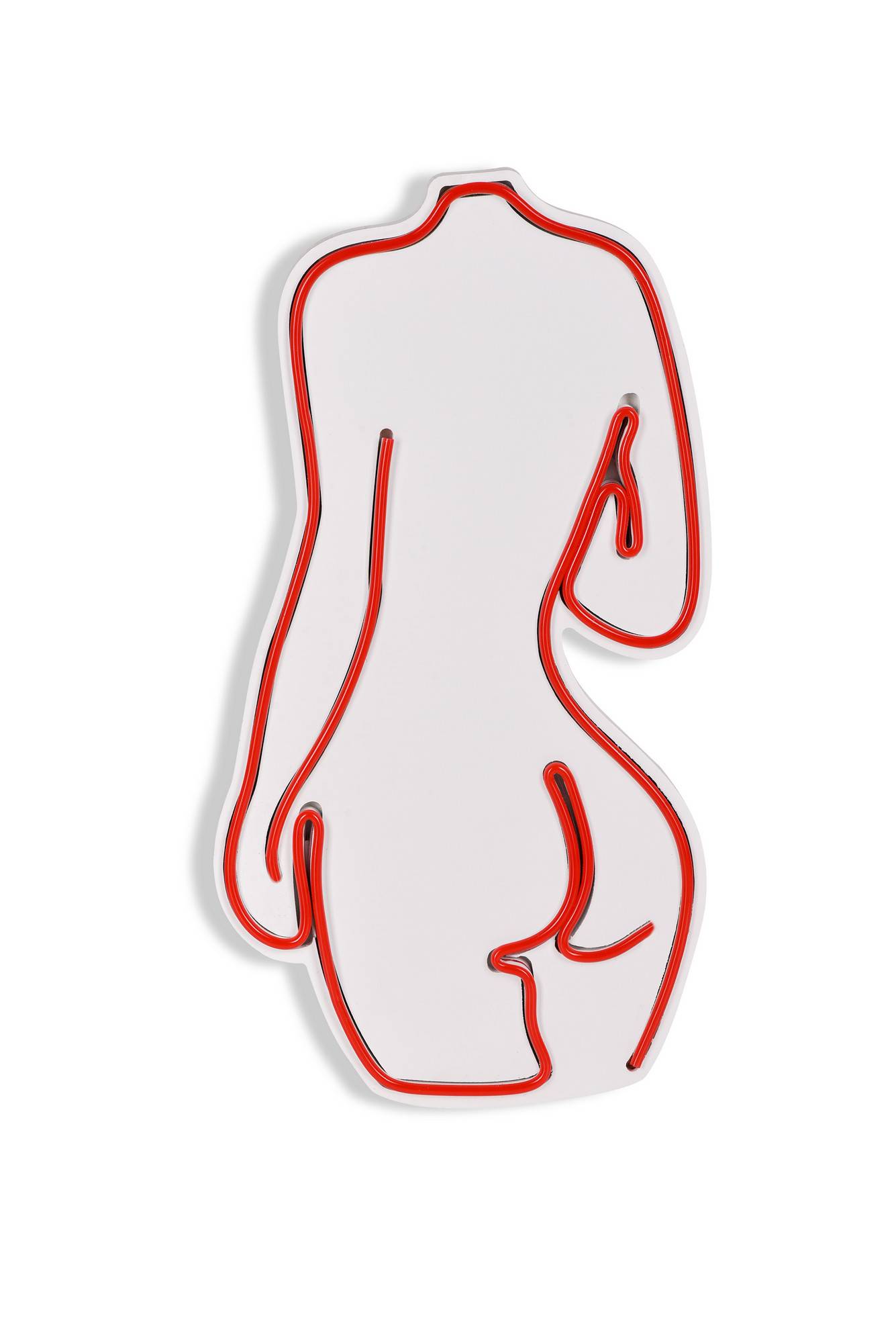 Lucendi mujer sensual decoración LED 23,5 x 42 cm Plástico flexible neón PVC Rojo