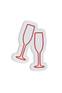 Luz LED decoración copas de champán Lucendi 29 x 21 cm Neón plástico flexible PVC Rojo