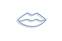 Lucendi Wandpaneel L31,5xH16,5cm "lips kiss" Neonblau