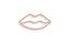 Lucendi Wandpaneel L31,5xH16,5cm "lips kiss" Neonrot