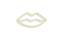 Wandpaneel Lucendi L31,5xH16,5cm "lips kiss" Neongelb