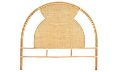 Papara 140cm rotan hoofdbord met licht houten riet