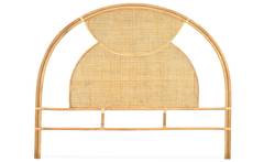 Papara 160cm rotan hoofdbord met licht houten riet
