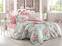 Bettwäsche Antoinette 200x220cm mit Flachbettlaken 220x240cm und 2 Kissenbezügen 50x70cm Stoff Blumenmuster mintgrün und rosa