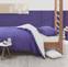 Set di biancheria da letto bicolore 160x220cm con lenzuolo piatto 160x240cm e federa 50x70cm Duopligo Viola e crema