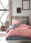 Set letto Coloramis 160x220cm con lenzuolo piatto 160x240cm e 1 federa 50x70cm Tessuto Rosa e grigio