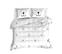 4-teiliges Set Doppelbettgarnitur Noctis mit Bärengesicht aus verstärkter Baumwolle Weiß Schwarz