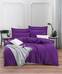 Noctis set di biancheria da letto matrimoniale 4 pezzi Plain Cotton Reinforced Purple