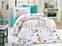 3-teiliges Set Einzelbettwäsche Noctis bedruckt mit inspirierenden Illustrationen aus Baumwollpopeline Weiß Türkis Grau Fuchsia Beige
