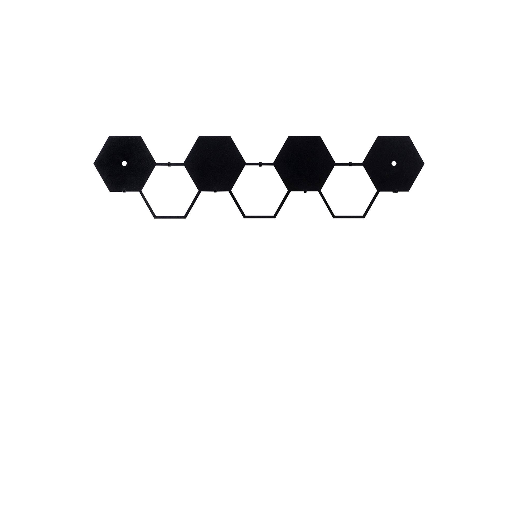 Infixum wandhaak hexagonaal Metaal Zwart