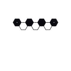Infixum barra colgante hexagonal Metal Negro