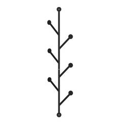 Wandhaken Takumi L22xH94cm Minimalistischer Baum Black Metal