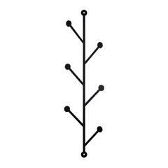 Infixum barra de pared árbol minimalista Metal Negro