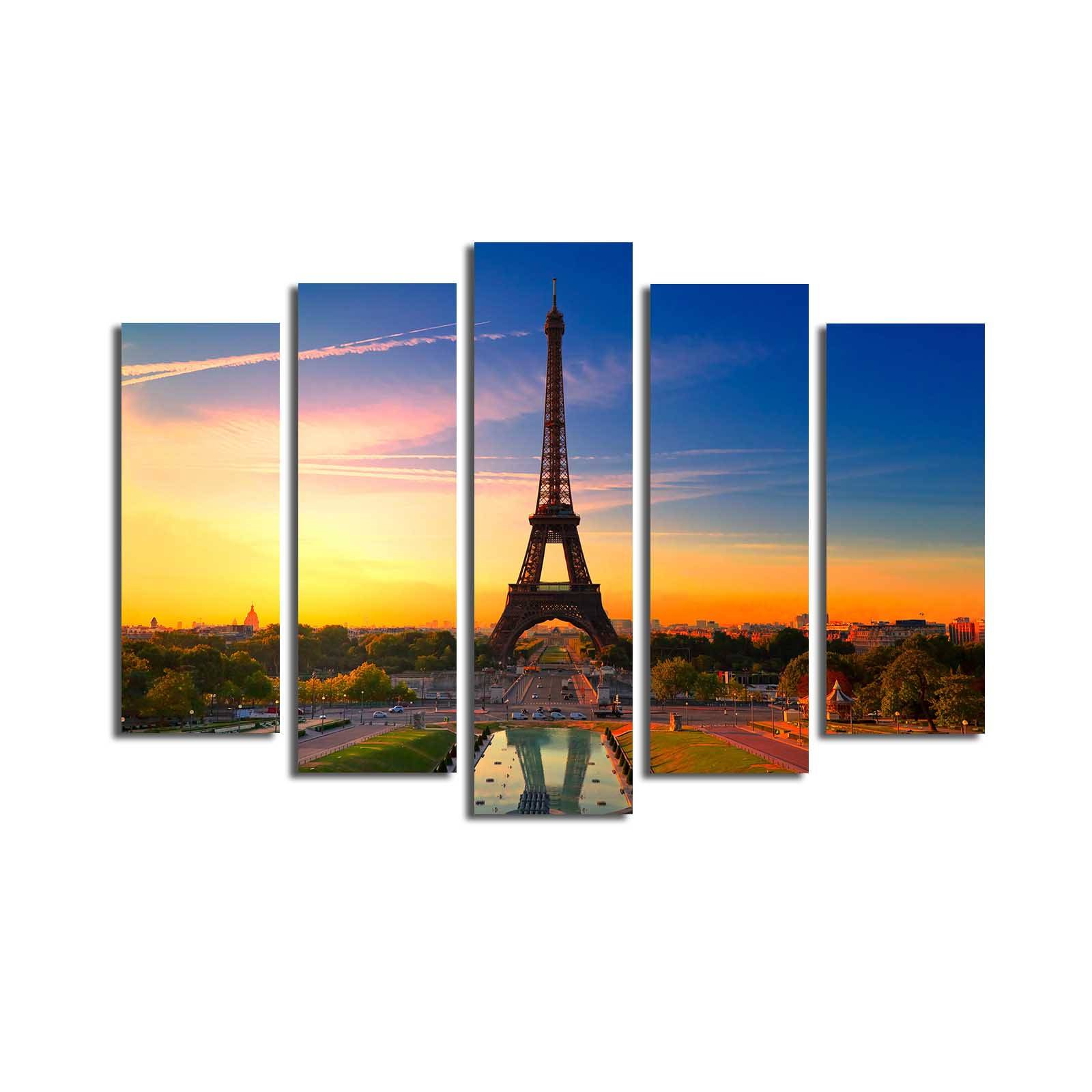 Pentaptyque Atos B105xH70cm Motiv Eiffelturm