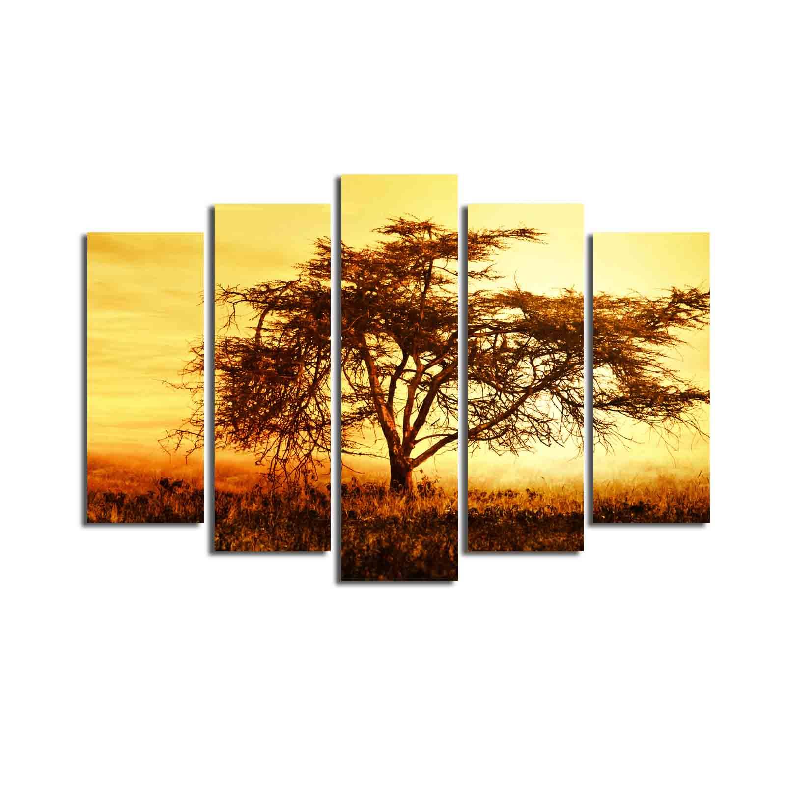 Pentittico Atos dipinto Pattern Tree e il tramonto