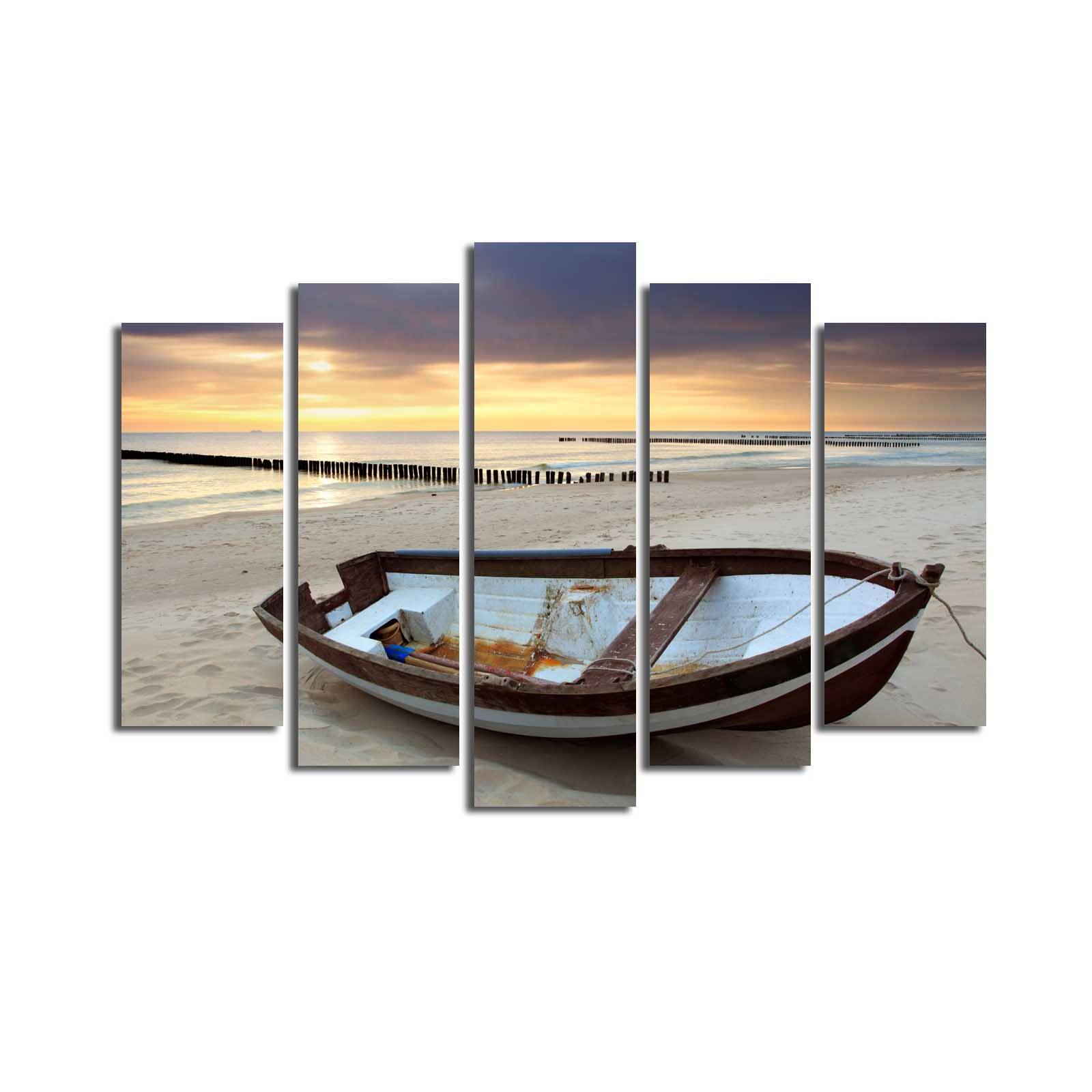 Pentittico Atos dipinto Modello Barca sulla spiaggia