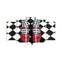 Pentittico Grex L110xH60cm Collant fantasia a scacchi Multicolore