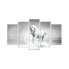 Pentittico Grex White Horse Pattern Sfumature di grigio