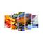 Cuadro pentáptico Grex pinceles de pintor conceptual MDF Multicolor