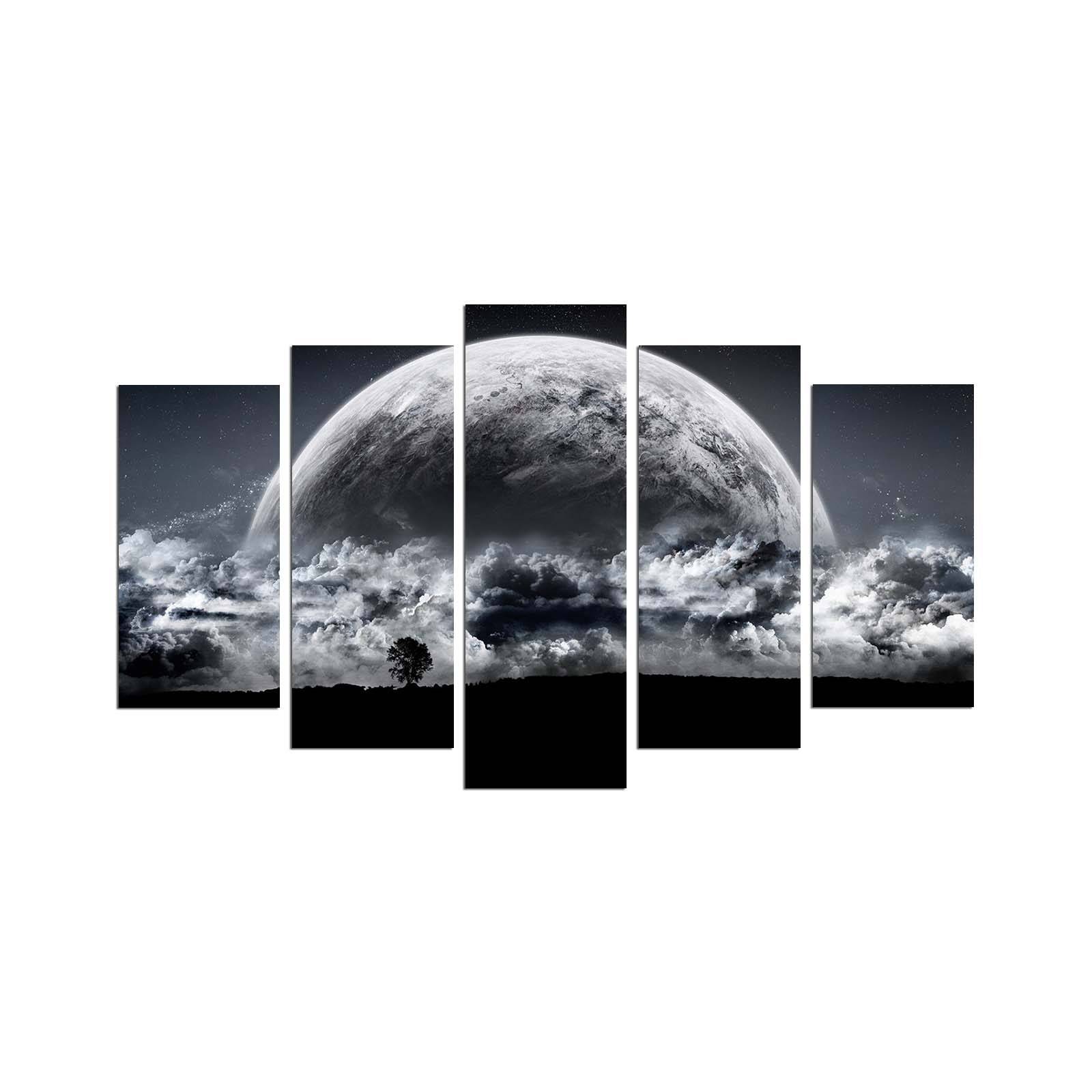 Pentaptychon Grex Majestic Moon Pattern Shade of Grey