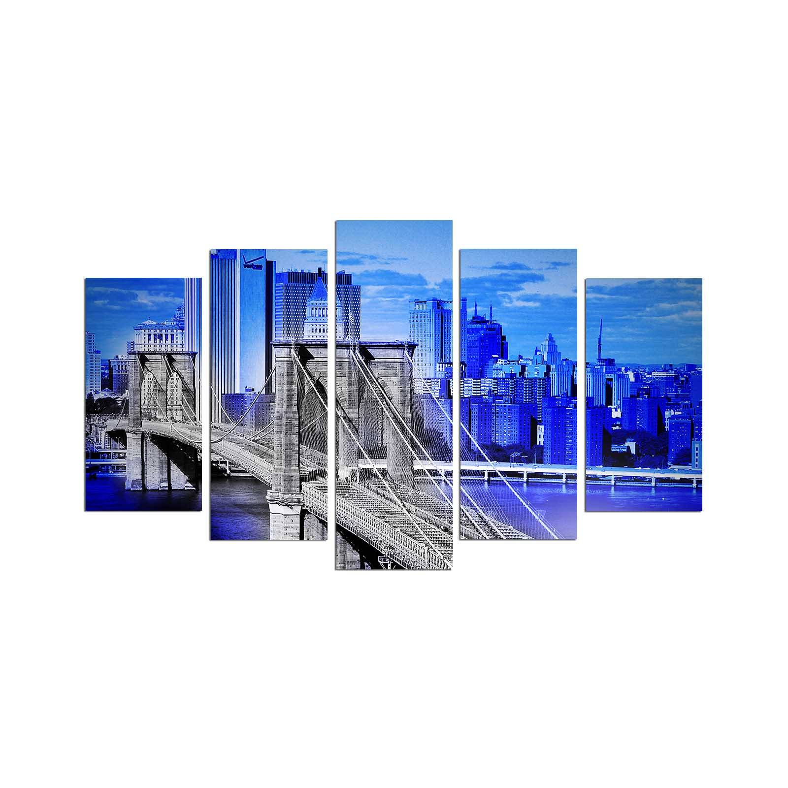 Pentittico Grex Ponte di Brooklyn modello blu e grigio