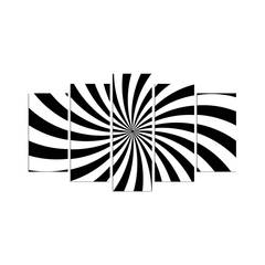 Pentittico Modello a spirale in bianco e nero Grex