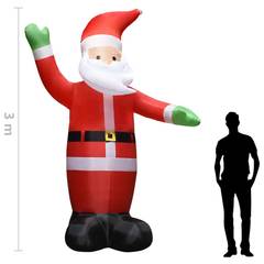 Aufblasbarer Riesen-Weihnachtsmann mit LED-Licht Defly H300cm Stoff Rot