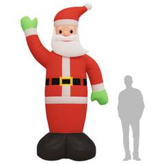 Aufblasbarer Riesen-Weihnachtsmann mit LED-Licht Kosma H370cm Stoff Rot
