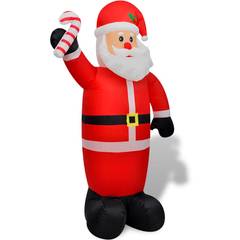 Aufblasbarer Weihnachtsmann mit Bonbonstock Rodrigo H240cm Rot und Weiß