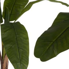 Plante artificiel Bananière Maple H150cm Pot Noir et Plante Vert