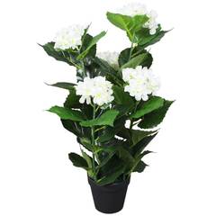 Kunstpflanze Hortensie 60cm Weiß