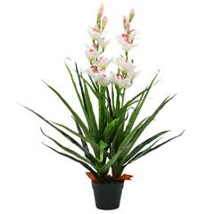 Kunstpflanze Orchidee Cymbidium 100cm Mehrfarbig