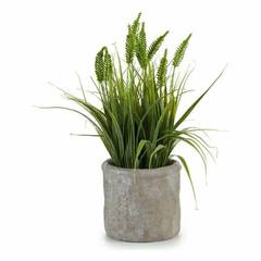 Kunstpflanze Yara H30cm Grün mit Topf Grau