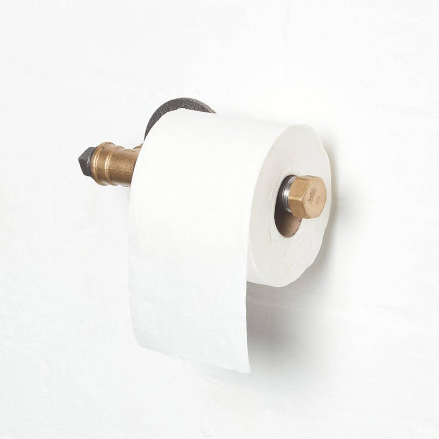 Porte-rouleau papier toilette, collection NEMOX brossé noir métal.