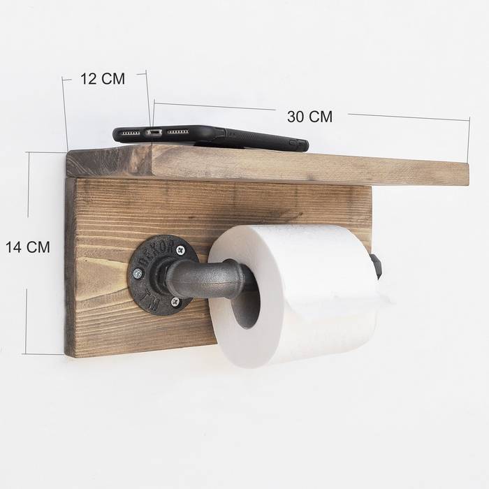Meuble de rangement avec dérouleur de papier toilette