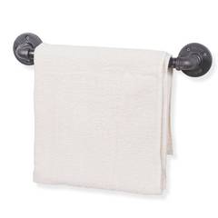 Porta asciugamani in stile industriale Chalaux L47cm Metallo Nero