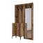 Shera 4-deurs kapstok en spiegel 120x200cm naturel hout