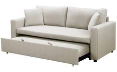 Saphir 3-Sitzer Schlaf-Sofa mit Stoffbezug Beige