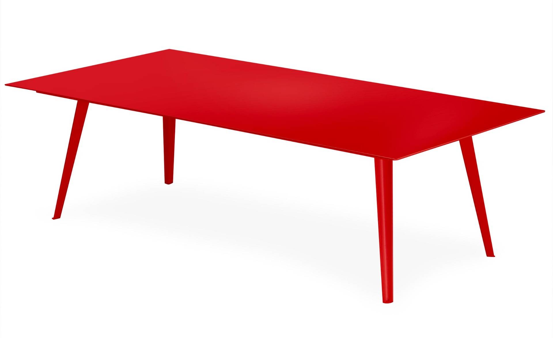 Table basse rectangulaire 120x60cm Bipolart Métal Rouge