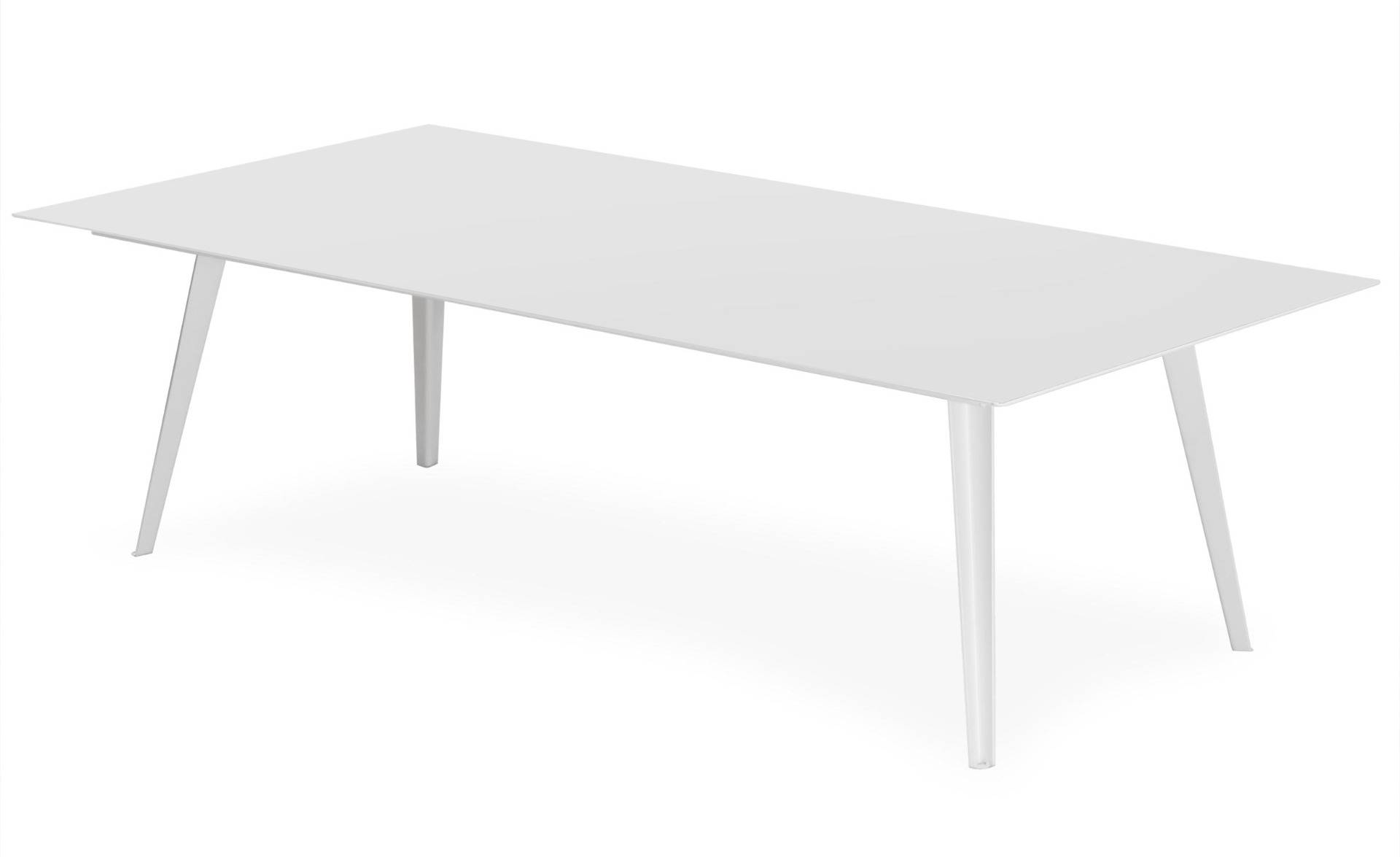 Table basse rectangulaire 120x60cm Bipolart Métal Blanc