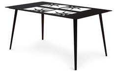 Table magnétique rectangulaire 150x90cm Bipolart Métal Noir avec 4 Sets de table Liberty