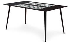 Table magnétique rectangulaire 150x90cm Bipolart Métal Noir avec 4 Sets de table Losanges