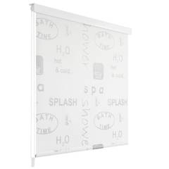 Tenda da bagno Piloui 100x240cm Bianco con motivo stampato