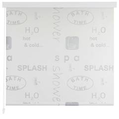 Rideau salle de bain Piloui 80x240cm Blanc Motif imprimé